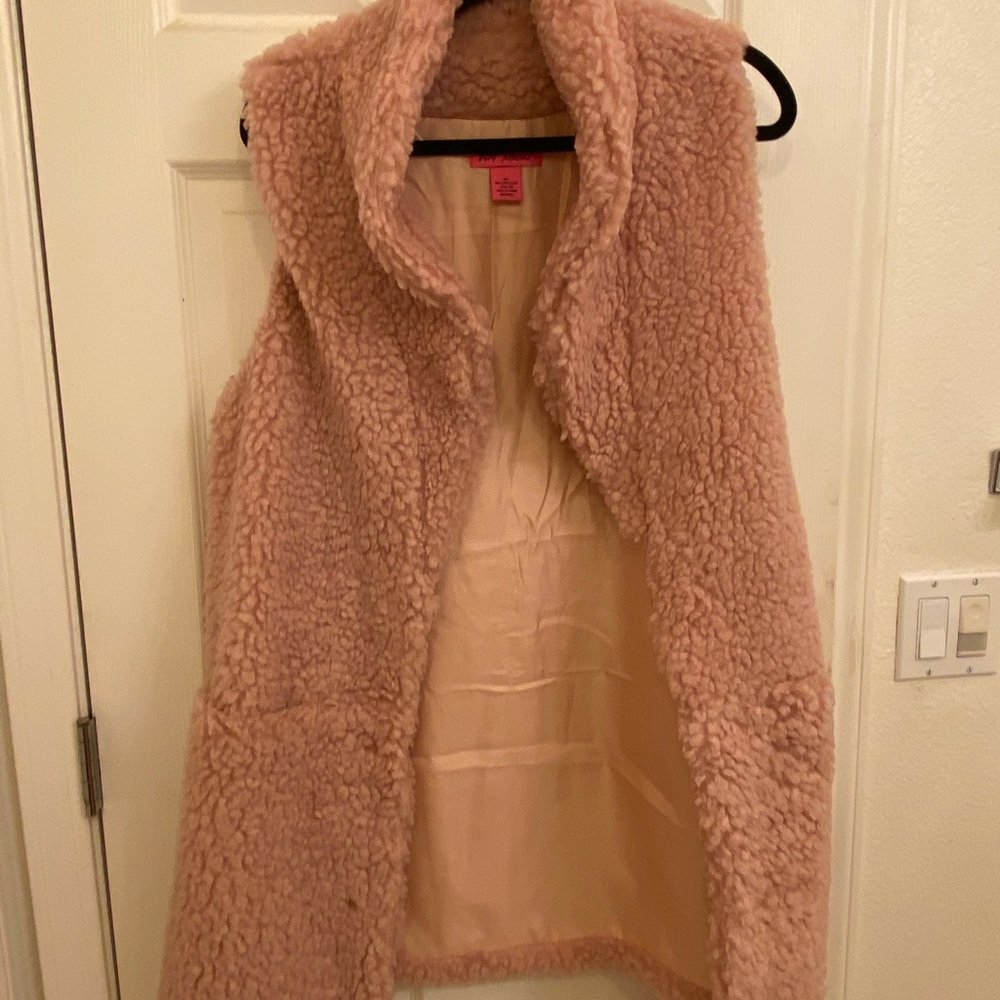 Sherpa sleeveless cardigan